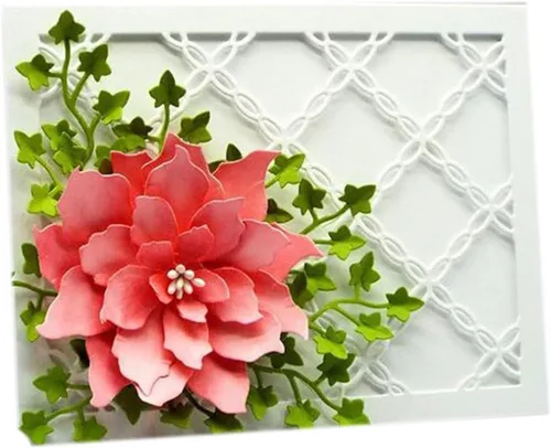 Miniatura 2 de Plantillas de corte con marco de fondo 3D, plantillas metálicas para álbumes de recortes, herramientas de manualidades DIY, plantilla de repujado