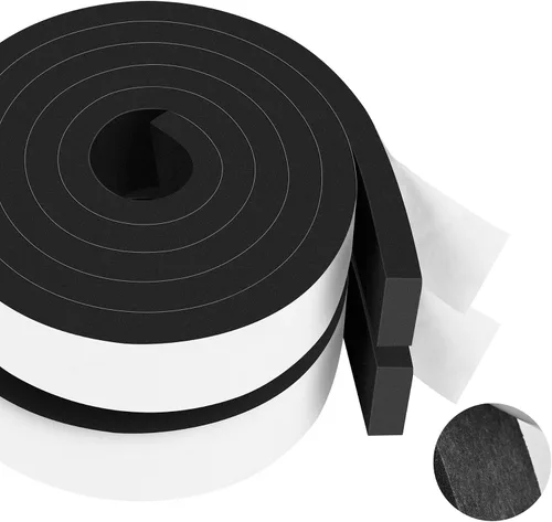 Miniatura 14 de Cintas de Espuma de 66 Pies Autoadhesivas, Tiras Selladoras de Espuma de 1/2 Pulgada x 1/8 Pulgada x 33.1 Pies Cada Rollo, Burletes de Alta Blanco
