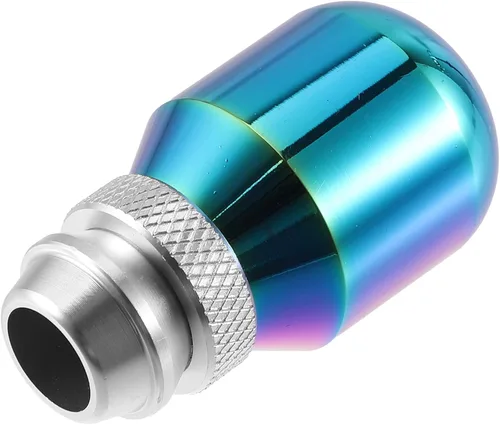 Miniatura 6 de X AUTOHAUX 1 juego de 5 velocidades universal de coche ajustable perilla de palanca de cambios de aleación de aluminio multicolor para la mayoría
