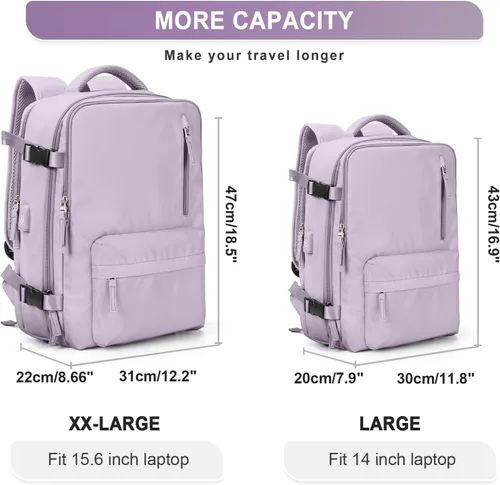 Miniatura 3 de WONHOX Mochila de Viaje Grande Equipaje de Mano Aprobada para Vuelo Mochila de Trabajo y Negocios para Portátil para Mujeres y Hombres Mochila