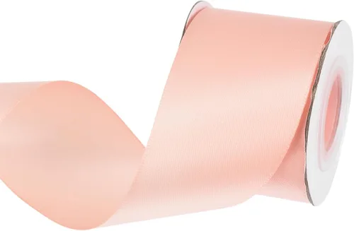 Miniatura 338 de MECCANIXITY Cinta de satén de 3/8 pulgadas de 50 yardas, de grogrén, de seda sólida, fina para ramo de boda, para regalo del día de San Valentín