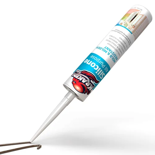 Miniatura 25 de Kraken Bond Sellador de silicona gris resistente al agua Cartucho de 100 a 10 onzas líquidas – RTV silicona calafateo para cocina y baño, todo uso