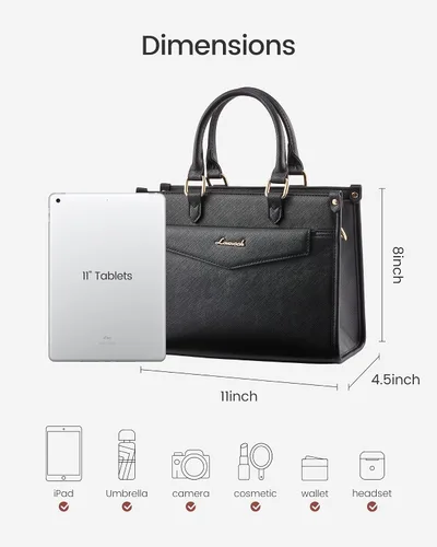 Miniatura 6 de LOVEVOOK Bolsos y carteras para mujer, cartera de moda tipo satchel, bolso cruzado de cuero sintético con asa superior para el hombro para damas