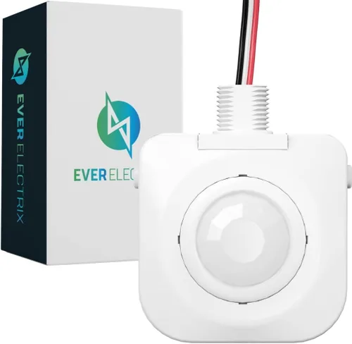 Sensor de movimiento de ocupación de techo de paquete único, tecnología infrarroja pasiva, montaje de accesorio de bahía alta 360 grados, cableado,