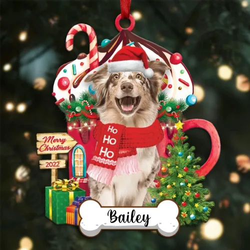 Miniatura 25 de Amantes de los perros de Navidad – Navidad de perros disponibles para muchos perros Shi Tzu – Adorno con forma personalizada, adorno de Navidad