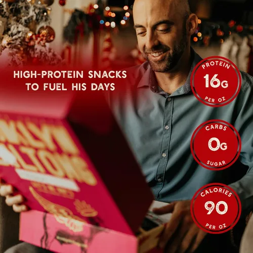 Miniatura 4 de Brooklyn Biltong Regalo de carne seca de res para hombres (Paquete de caja de regalo Biltong de 7) – Carne de res saludable alimentada con pasto