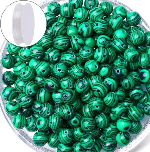 Miniatura 49 de QINJIEJIE 105 piezas de cuentas de piedra de 7 chakras de 8 mm, cuentas naturales redondas sueltas de gemas para pulseras, cuentas de cristal