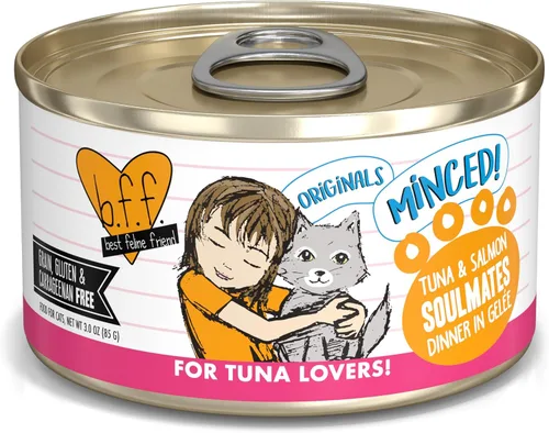 Miniatura 12 de Weruva BFF - Comida húmeda natural picada para gatos, atún y tilapia en pareja en gelatina, lata de 3 oz, paquete de 24