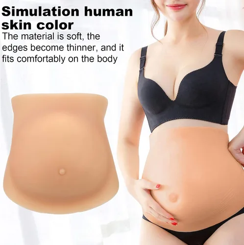 Miniatura 5 de Vientre falso de embarazo, silicona artificial flexible para adultos, vientre falso para embarazadas, vientre falso para embarazo, abdomen falso