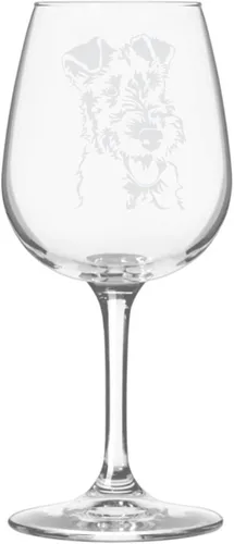 Miniatura 317 de Copa de vino de 12.75 onzas con diseño de perro grabado