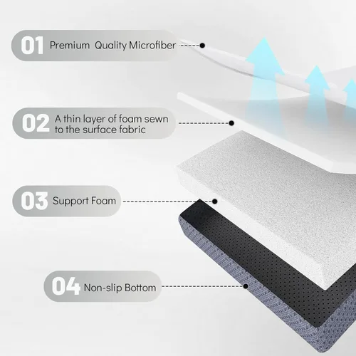 Miniatura 5 de Zelladorra Japanese Floor Mattress Twin, Anti-Slip Japanese Futon Roll Up Tatami Mat for Guests, Black