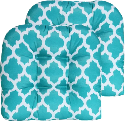 Miniatura 71 de Sweet Home Collection - Cojines para silla de patio al aire libre, cojines prémium con relleno grueso y cómodo de fibra, con tul, 19 x 19 pulgadas
