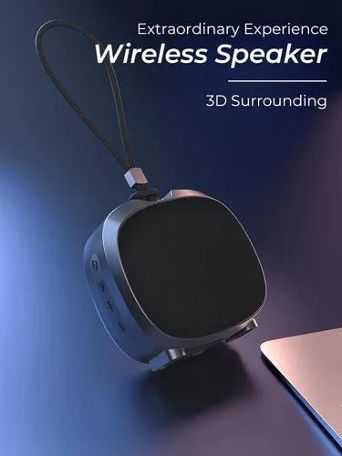 Miniatura 7 de Altavoz Bluetooth Reproductores multimedia portátiles, sonido estéreo claro y fuerte, altavoz inalámbrico de graves profundos con luces TWS IPX5