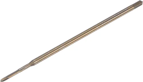 uxcell Grifo roscado de punta espiral M2 x 0.4, cobalto métrico HSS (acero de alta velocidad) chapado en titanio máquina recta flauta rosca grifo H2