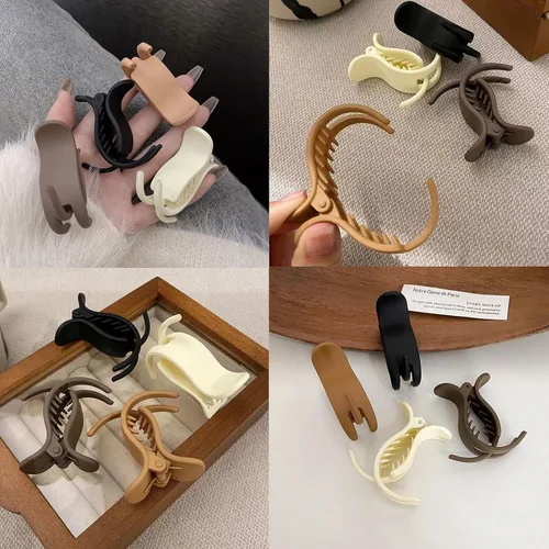 Miniatura 7 de 4 pinzas para el cabello para mujer, para colas de caballo altas y moños, accesorios de moda para el cabello para herramientas de trenzado