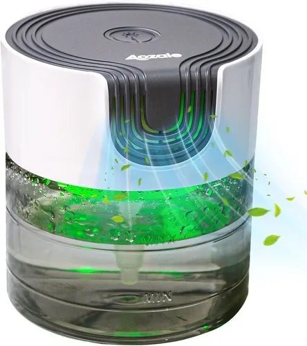 Aozale Water Air Revitalizer & Humidificador, limpiador de aire a base de agua de velocidad variable y difusor de aroma con luz LED de 7 colores,
