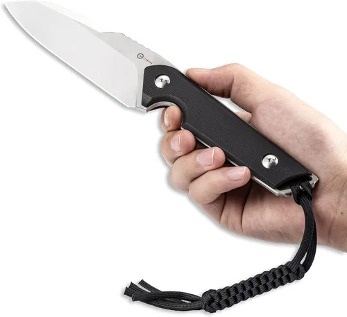 Miniatura 4 de CIVIVI Kepler C2109C - Cuchillo de hoja fija, mango G10 de 4.48 pulgadas, cuchillo para cinturón con funda Kydex, cordón, clip para actividades al