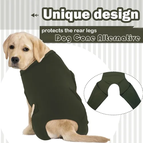 Miniatura 5 de ROZKITCH Manga para Perro para Patas Traseras, Manga para Mascotas para Evitar que el Perro Lame Heridas, Protector de Codo, Traje de Recuperación