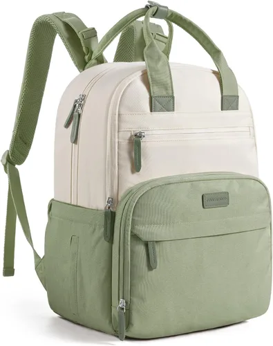 Miniatura 12 de Mommore Mochila para pañales, bolsa de pañales extra grande para 2 niños/gemelos con cambiador para viajes al aire libre, 1-negro, Grande