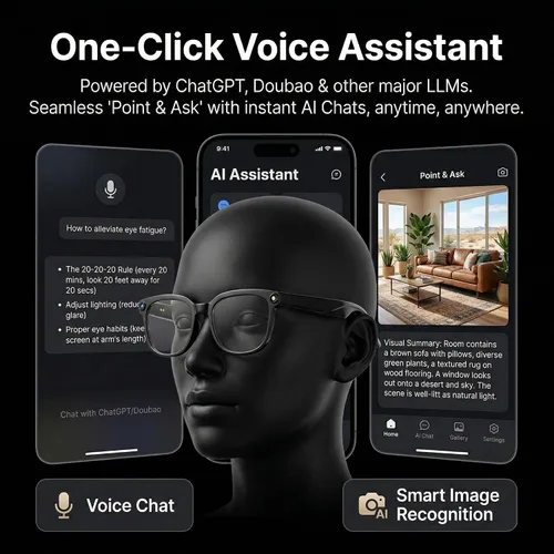 Miniatura 8 de Gafas Inteligentes AI con Cámara 4K, Grabación de Video. Bluetooth para Hombres y Mujeres - Gafas de Grabación Manos Libres con Audio, Tecnología