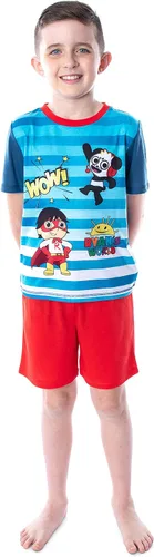 Miniatura 4 de Komar Kids Ryans World Boys Wow Ryan and Combo Panda Shirt Pants and Shorts 3 Piece Pajama Set