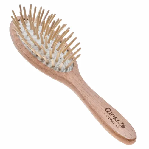 Giorgio Eco Friendly Wooden Bristle Hairbrush Set - Detangling Brush and Hair Growth Brush for Thick or Long Hair - Paddle Hair Brush with Anti