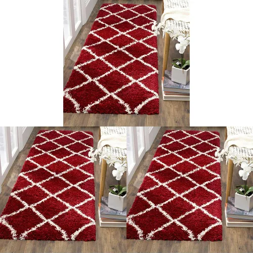Miniatura 133 de SAFAVIEH Hudson Shag Collection - Alfombra decorativa de 2 x 3 pies, color beige y marfil, diseño moderno de enrejado, no desprende pelusa