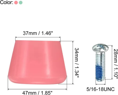 Miniatura 2 de PATIKIL Topes de punta para patines con destornillador, bloque de tapones de freno de goma, para reemplazo de accesorios de patines