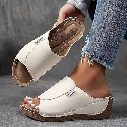Miniatura 4 de Sandalias ortopédicas para mujer con soporte para el arco, cómodas sandalias ortopédicas de verano White