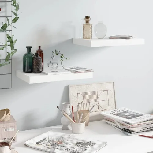 Miniatura 162 de Estantes flotantes de pared, juego de 4 estantes decorativos para montar en la pared, estante colgante con soportes invisibles para decoración