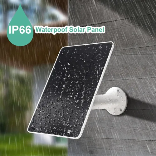 Miniatura 6 de Panel solar USB para cámara Ring, cargador de panel solar tipo C 5 V 6 W con cable de carga impermeable de 10 pies, micro USB y USB-C y puerto