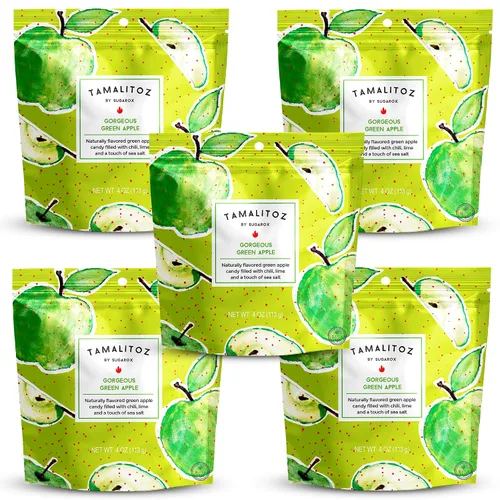 Miniatura 45 de Tamalitoz - Mango para masticar labios, caramelo duro mexicano de mango picante relleno de chile, lima y sal marina, caramelo de fruta hecho a mano