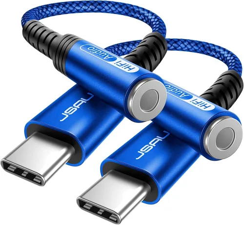 Miniatura 16 de JSAUX Adaptador USB C a conector de audífonos hembra de 6/64" (3.5 mm) para audio auxiliar, compatible con Samsung Galaxy S23, S23+, S23 Ultra, S22