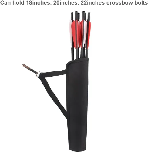 Miniatura 3 de Arco ballesta pernos flecha tubo cadera carcaj cintura colgado llevar bolsa para 18" 20" 22" flechas