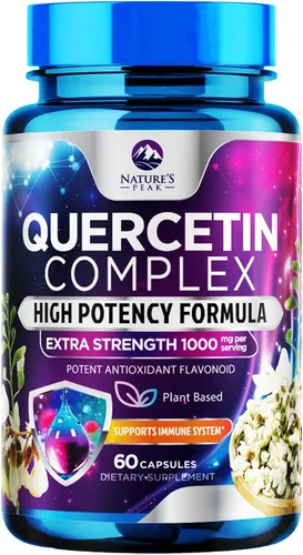 Suplemento de quercetina – Antioxidante extra fuerte para apoyo inmunológico y salud respiratoria – Alta absorción – Quercetina dihidrato 1000 mg