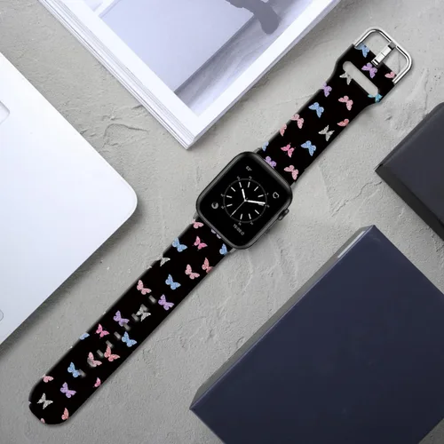 Miniatura 7 de Correas de silicona suaves compatibles con Apple Watch Band de 1.496 in 1.575 in 1.614 in 1.654 in 1.732 in 1.772 in 1.811 in 1.929 in, correa