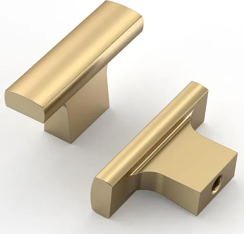 Miniatura 10 de Asidrama - Paquete de 10 manijas para gabinete de cocina color níquel satinado cepillado, manijas de zinc para gabinete, accesorios para gabinetes