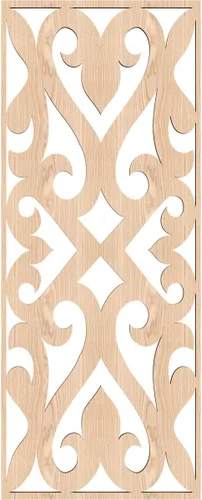 Miniatura 4 de Keene Paneles de pared decorativos de madera con calado, 9 3/8 pulgadas de ancho x 24 3/8 pulgadas de alto x 1/4 de alto, roble rojo rojo (Red Oak)