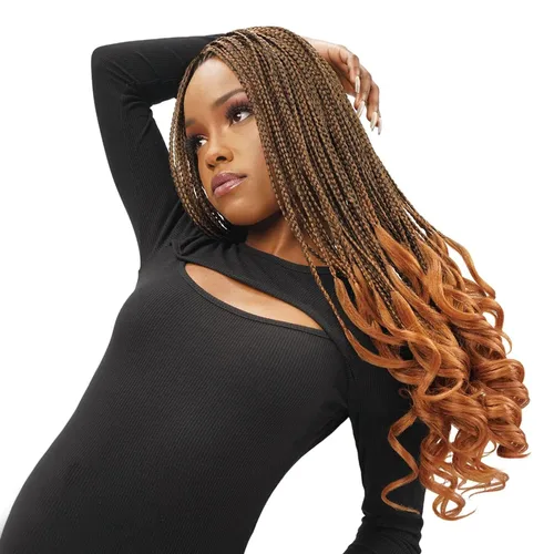 Paquete de 8 trenzas de ganchillo rizadas francesas para mujeres de color, 18 pulgadas, paquete de 8 trenzas de caja diosa, extensiones de cabello
