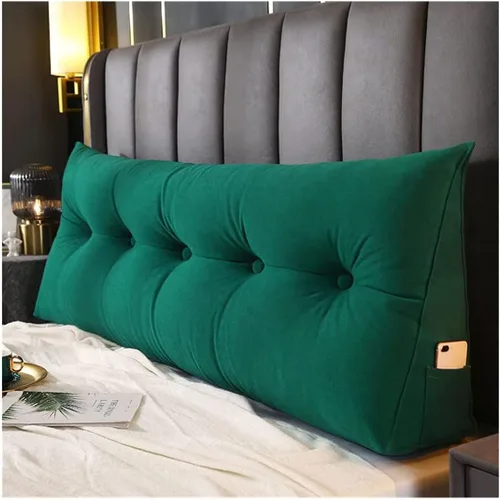 Miniatura 13 de Almohada triangular para cabecero, cojín grande para cabecero, almohada de lectura, respaldo de posicionamiento, cojín para cama de día con funda