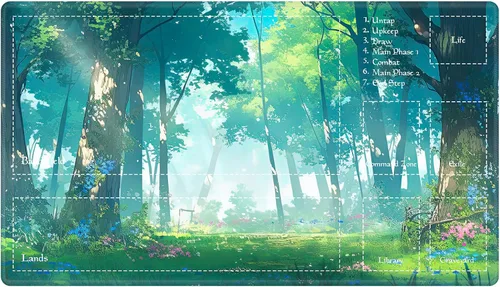 Miniatura 24 de Alfombra de juego con zonas para juego de cartas MTG, alfombras de juego de mesa, alfombras de juego de mesa de Magic, 61x35.5 cm, alfombra de juego