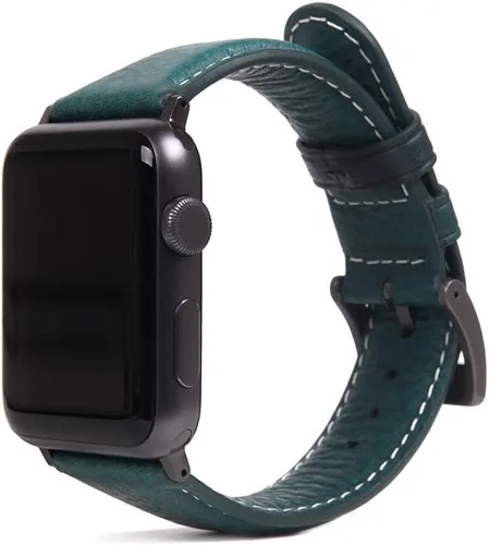 Miniatura 9 de SLG Minerva Box - Correa italiana de cuero para Apple Watch de 1.496 pulgadas, 1.575 pulgadas, 1.614 pulgadas, 1.654 pulgadas, correa curtida Negro