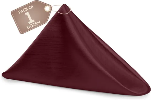 Miniatura 94 de Ultimate Textile -1 docena de servilletas reversibles Shantung Satin - Majestic - Servilletas de tela Majestic de 17 x 17 pulgadas, color marrón