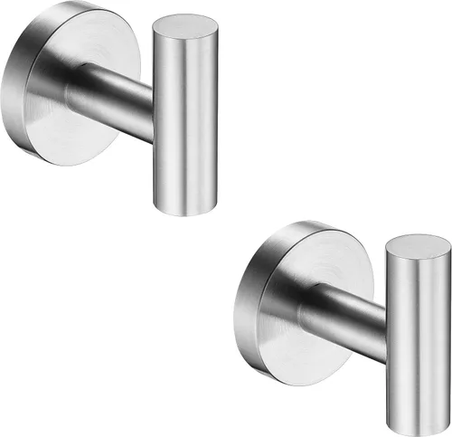 Miniatura 9 de Nolimas Gancho para toallas, color negro mate, SUS304, acero inoxidable, ropa de baño, armario, esponjas, gancho para bata, montaje en pared, 2