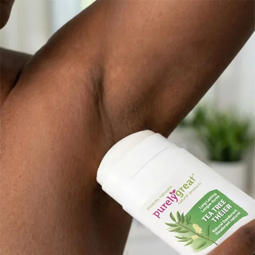 Miniatura 5 de Purelygreat Desodorante natural perfumado de árbol de té para mujeres y hombres, esencial para la higiene apta para viajes, desodorante limpio sin