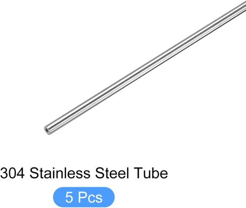 Miniatura 5 de METALLIXITY Tubo de acero inoxidable 304 (0.039 in de profundidad x 0.012 in de pared T x 11.811 in de largo), 5 piezas, tubo recto, para muebles