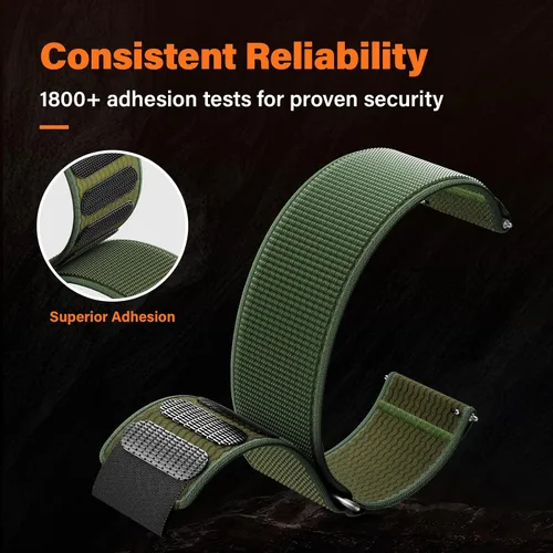 Miniatura 3 de ANCOOL Correa de nylon para reloj Compatible con Garmin Vivoactive 5/6/3/Forerunner 245/165/55, Correa de reloj de liberación rápida de 20mm