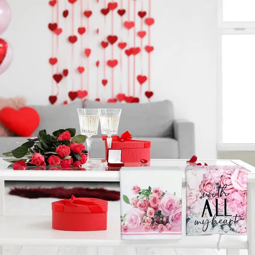 Miniatura 2 de Bencailor 6 toallas de cocina con rosas rosadas, toallas de mano color rosa, divertidas, paños de té para el baño, suministros para el hogar, 16 x
