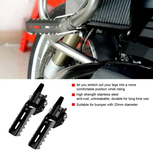 Miniatura 9 de Reposapiés delantero para motocicleta, accesorios para BMW R1200GS 2013-2017 (negro)