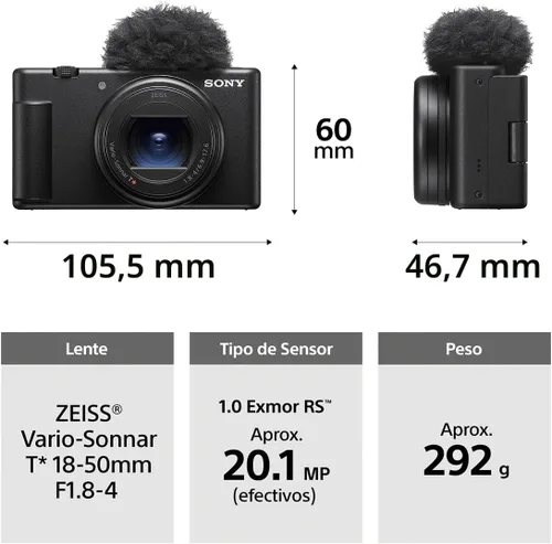 Miniatura 5 de Sony ZV-1 II Cámara de Vlog para Creadores de Contenido y Vloggers - Negro